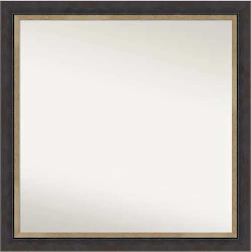 Vista 284 de Amanti Art Espejo personalizado, espejo de baño negro Astor, espejo de pared o espejo de tocador de baño sobre el fregadero (25 x 25 pulgadas)