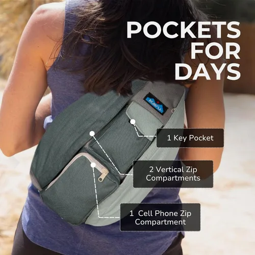 Vista 4 de KAVU - Bolso con correa de cuerda, mochila para senderismo, campamento y viajes
