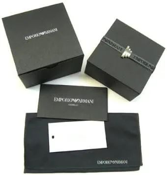 Vista 5 de Emporio Armani EGS1623040-19 Pulsera de acero inoxidable de 19,0 centímetros, Metal, N A