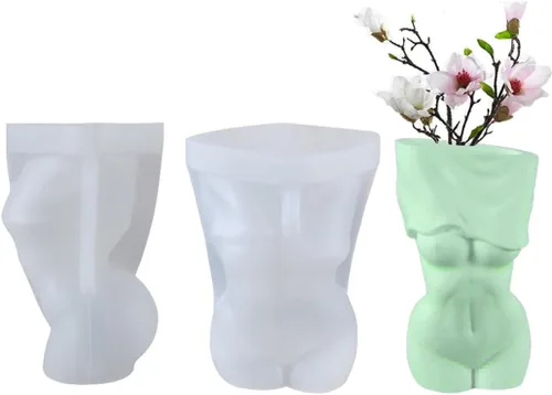 Vista 9 de 3 moldes de silicona para el cuerpo, pensador humano para resina de arcilla Polymore, molde de adorno de figura única para fundición de resina epoxi