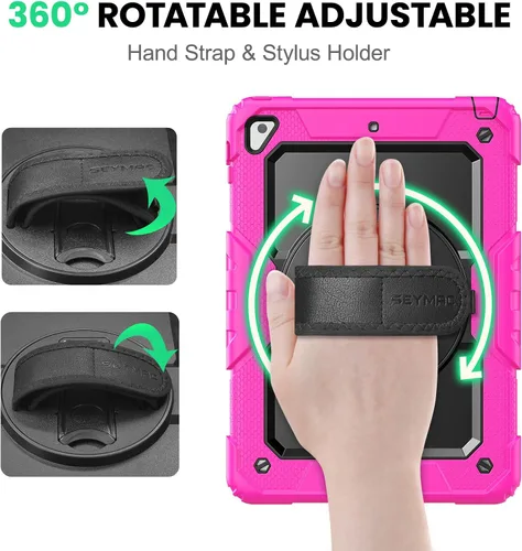 Vista 24 de SEYMAC para iPad Pro de 11 pulgadas Funda M5 2025/M4 2024, Funda Protectora Resistente a Prueba de Golpes con Protector de Pantalla, Soporte