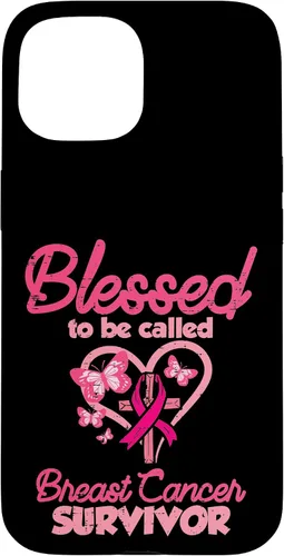 Vista 6 de Blessed Breast Cancer Survivor Awareness Christian Women Case for iPhone 17