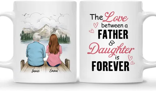 Vista 18 de Gossby Taza personalizada para padre - Regalos para padre, regalos para padre, mejores tazas de café para padre, taza personalizada para papá. Padre