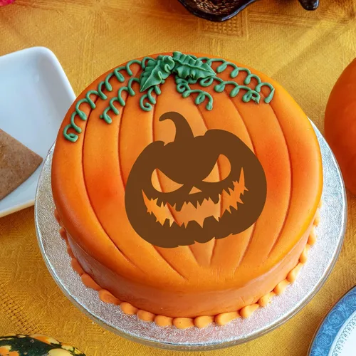 Vista 5 de Plantillas decorativas de calabazas de Halloween de 16 piezas de plantillas de calabaza de plástico reutilizables de dibujo de calabaza plantillas