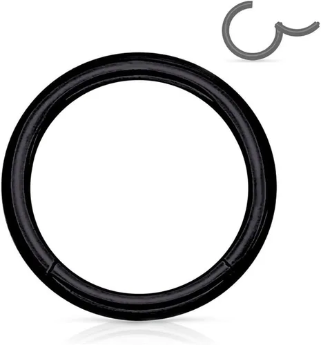Vista 79 de Forbidden Body Jewelry - Piercing para la nariz de acero quirúrgico 316L con bisagra, 14G, 16G, 18G, diámetro de 15/64, 5/16, 25/64, 15/32 pulgadas