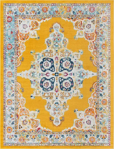 Vista 37 de Unique Loom Parker Collection - Alfombra de área Merakli (2 x 3 pies, rectangular, aguamarina/beige)