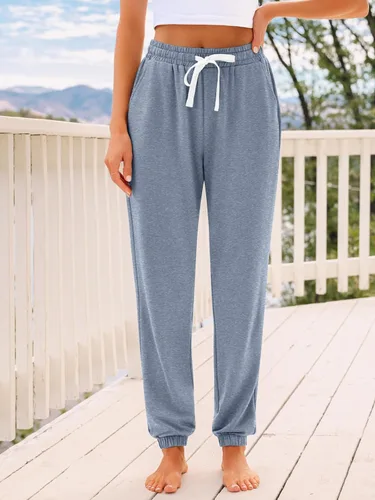 Vista 2 de AUTOMET Pantalones deportivos para mujer con bolsillos, pijama de viaje, pantalones de trabajo, ropa de otoño, trajes de profesores de invierno 2025