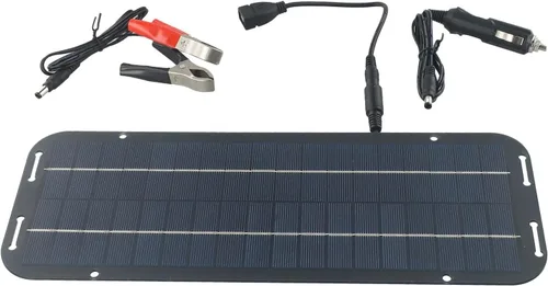 Vista 9 de Panel de carga solar, 60 W 12 V Panel solar portátil cargador de panel solar para caravana coche furgoneta barco