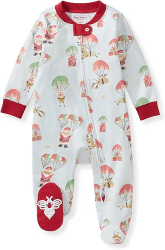 Vista 17 de Burt's Bees Baby Pijama con pies de algodón orgánico para niña Cozy Teddies - Paquete de 1