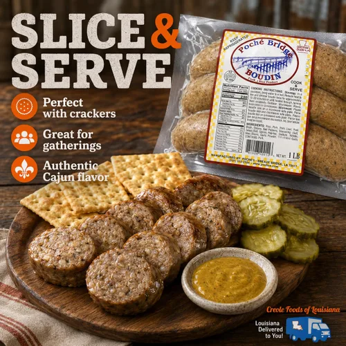 Vista 6 de Kit de muestra Boudin: explora los auténticos sabores de Louisiana con Best Stop, Cajun Original, Poches y Manda Boudin todo en un paquete de Creole