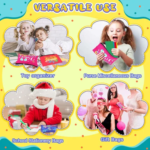 Vista 7 de 24 piezas bolsas de maquillaje a granel, bolsas de cosméticos de lona, organizador de bolso, bolsa cosmética con cremallera, bolsa de tocador