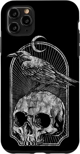 Vista 13 de Funda para iPhone 16 Skull Bull Horn Goth Gothic Ocult Emo Skeleton Ghost Case