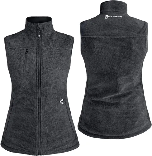 Vista 4 de Gerbing Chaleco de forro polar termita para mujer 7V 2.0 – Elegante chaleco térmico a batería para mujer – 8 horas de batería de respaldo gris, XS