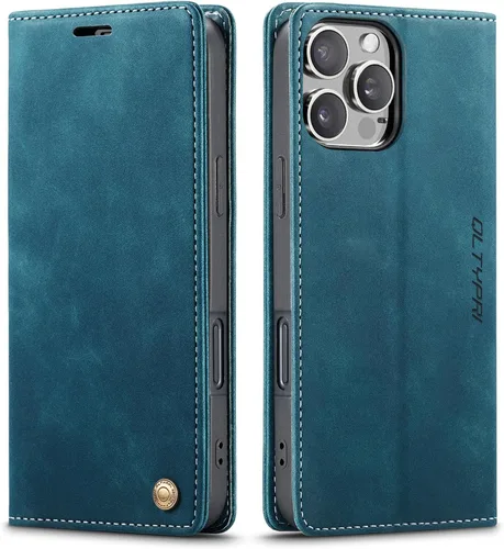Vista 108 de QLTYPRI Para iPhone Air Case Wallet Con Tarjetero, Vintage PU Cuero Kickstand Cierre Magnético A Prueba De Golpes Folio Libro Funda Para IPhone 17