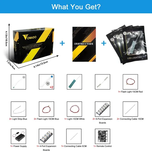 Vista 2 de VONADO Kit de luz LED compatible con BD-1 75335 juego de construcción (sin modelo Lego), iluminación de control remoto para BD-1 Droid (solo luz)