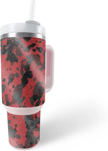 Vista 7 de MightySkins - Vaso con purpurina brillante compatible con Stanley The Quencher H2.0 FlowState de 40 onzas, parte trasera de cascabel, acabado