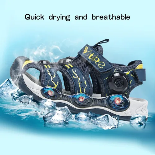 Vista 2 de VITUOFLY Sandalias para niños al aire libre senderismo deportes sandalias niñas piscina playa zapatos de verano zapatos de agua zapatillas