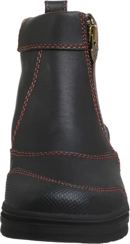 Vista 2 de Ariat Barnyard - Botas de trabajo con cremallera lateral, cómodas botas impermeables para mujer, Café Oscuro, 5.5