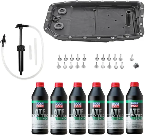 Vista 5 de Kit de servicio de transmisión automática para BMW 6HP26 selecto V8 modelos ATF+bandeja de aceite+filtro+junta+pernos