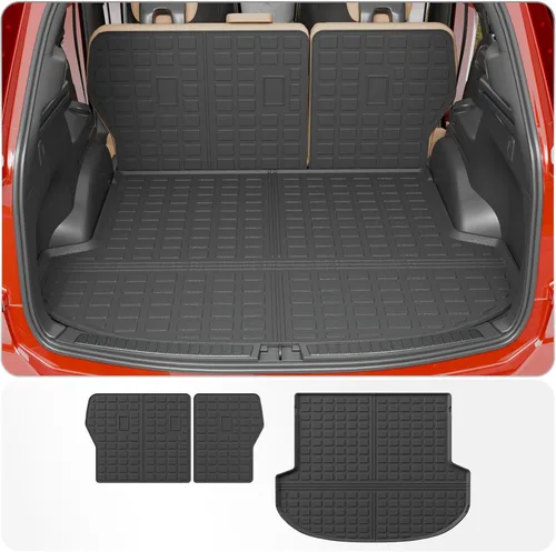 Vista 15 de alfombra de carga para maletero, protector de cubierta de asiento trasero de elastómero termoplástico (alfombra de maletero + alfombra de respaldo)