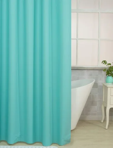 Vista 43 de AmazerBath Cortina de ducha larga de 36 x 84 pulgadas, cortina de ducha transparente de PEVA grueso resistente, cortina estrecha con 2 piedras
