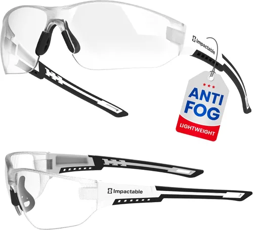 Vista 11 de Gafas de seguridad ligeras de pickleball para hombres y mujeres Negro