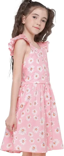 Vista 114 de Vestido de verano para niña, de algodón, con diseño floral