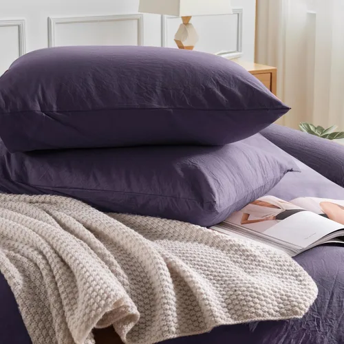 Vista 422 de NEXHOME PRO Funda de edredón Twin XL 100% algodón lavado, transpirable, duradera, texturizada, similar al lino, juego de ropa de cama para el hogar