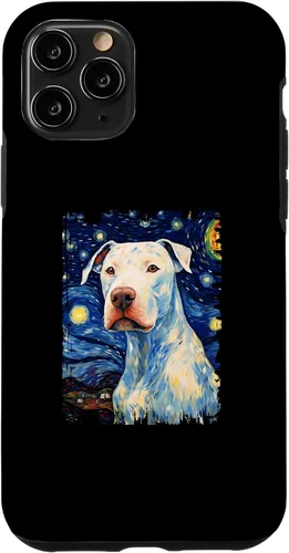 Vista 10 de iPhone 14 Dogo Argentino Dog Starry Night Painting Dog Mom Dad Case