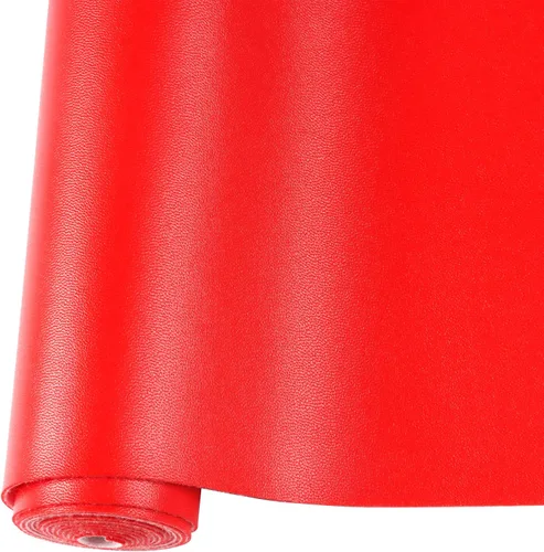 Vista 11 de Rollo de hojas de cuero sintético liso de color sólido 12"X53" (30cmX135cm), muy adecuadas para hacer manualidades, aretes de cuero, lazos, costura