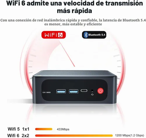 Vista 7 de Beelink Mini PC SER5 con AMD Ryzen 5 5500U 16GB DDR4 480GB NVMe SSD