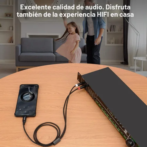 Vista 3 de J&D Cable divisor estéreo USB C a doble de 0.250 in y 1/4 pulgadas, USB tipo C a doble cable de audio TS de 0.250 in 1/4 pulgadas para iPhone 15/15