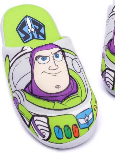 Vista 5 de Disney Pixar Toy Story Pantuflas para niños Buzz Lightyear sin cordones, Verde