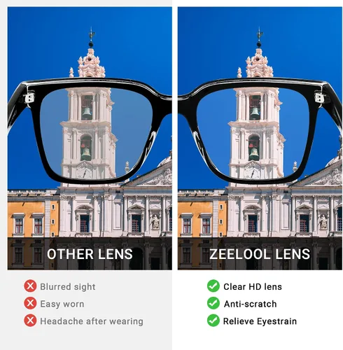 Vista 54 de Zeelool Gafas de bloqueo de luz azul ojo de gato de cristal para mujer Juliet VFP0270