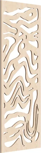 Vista 180 de 9 3/8"W x 24 3/8"H x 1/4"T Northfield Decorativos Paneles de Pared de Madera Calado, Abedul