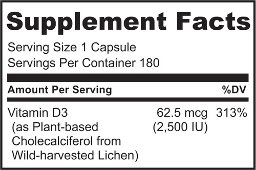Vista 3 de NATURELO Vitamina D - A base de plantas de liquen - 180 mini cápsulas, vegano B12, 1000 mcg de metilcobalamina - 90 cápsulas