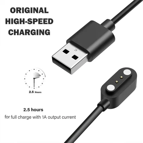 Vista 4 de Paquete de 2 cargadores compatibles con KALINCO P22, cable de carga USB de repuesto para reloj inteligente de 2 pies