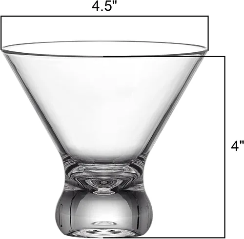 Vista 5 de Amazing Abby - Olivia - Juego de 6 vasos de Martini de plástico sin tallo de 10 onzas, vasos de cóctel reutilizables, sin BPA, irrompibles, aptos