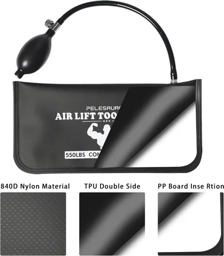 Vista 2 de Bolsa de aire en forma de cuña 2 piezas, espaciador de aire inflable con palancas, kit de bomba de aire en forma de cuña de grado comercial