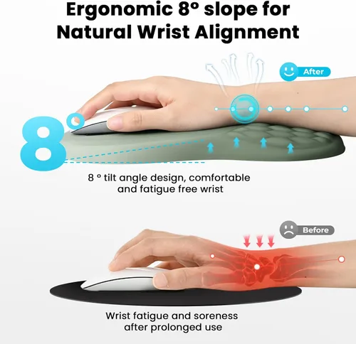 Vista 2 de EooCoo Alfombrilla de mouse ergonómica de masaje con reposamuñecas