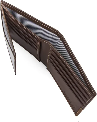 Vista 4 de Timberland Men's Leather Passcase Bifold Wallet Hybrid