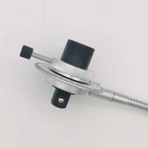 Vista 4 de VASTOOLS Medidor de ángulo de torsión, Medidor de ángulo de llave de transmisión de 1/2", Brazo de clip flexible de 14", Acero CR-V