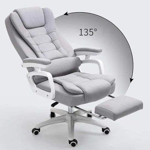 Vista 7 de Katzowen Silla de computadora de oficina, silla de escritorio para computadora, silla ejecutiva de tela con reposabrazos, silla de oficina