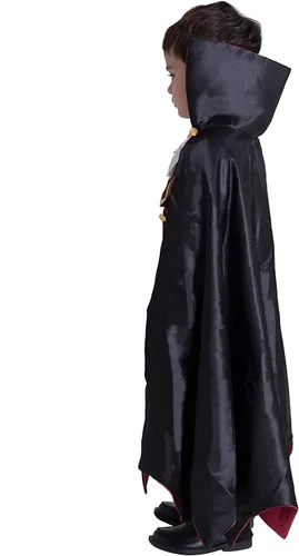 Vista 5 de Disfraz gótico de vampiro conjunto de lujo para niños recuerdos de fiesta de Halloween para disfraces juegos de rol y cosplay talla XL