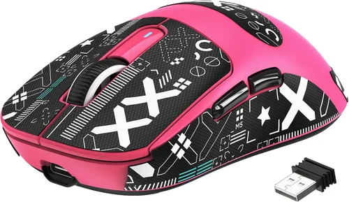 Vista 16 de ATTACK SHARK X3 Mouse inalámbrico para juegos, mouse ergonómico de computadora de 49g, sensor óptico PAW3395 de triple modo de 26K DPI, duración