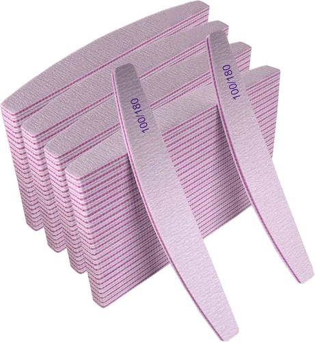 Vista 9 de Limas de uñas (25 piezas), lima de uñas de grano 100/180, tablero de esmeril a granel para uñas acrílicas y uñas naturales, limas para uñas