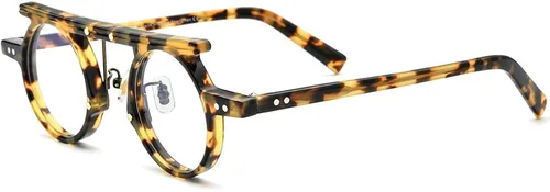 Vista 5 de HEPIDEM Marco de gafas de acetato para hombre gafas redondas retro para mujer gafas ópticas