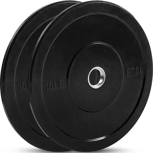 Vista 10 de JFIT Olympic 2 Inch Grip Plates and Bumper Plates for Barbell - Single Weights or Sets of 2 (Muliple Weights)