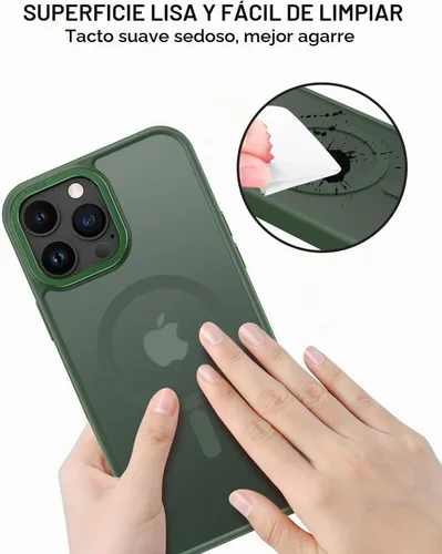 Vista 5 de BENTOBEN Funda magnética para iPhone 13 Pro Max, compatible con MagSafe, translúcida mate esmerilada, antihuellas, delgada, a prueba de golpes
