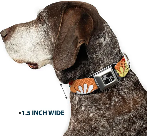 Vista 7 de Buckle-Down Collar de perro con diseño de gofres y pollo de 9-15 pulgadas, pequeño